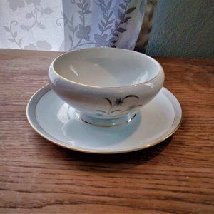 Beautiful Jyoto Fine China one-piece cup-dish vintage dipping bowl